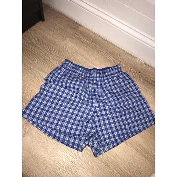 Blue plaid gingham shorts - Picture 1 of 3